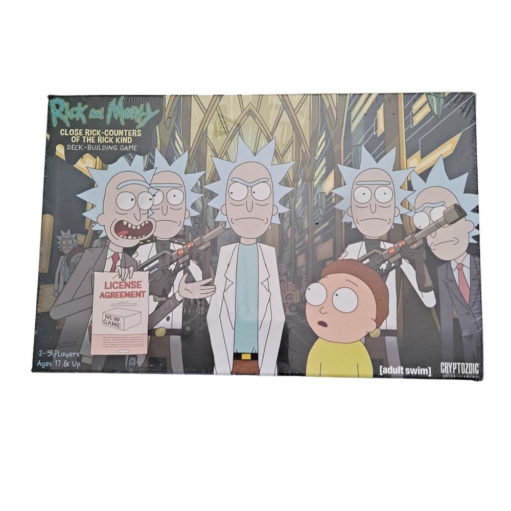 Rick and Morty Deckbuilding Board Game Close Counters Rick Kind Cryptozoic NEW